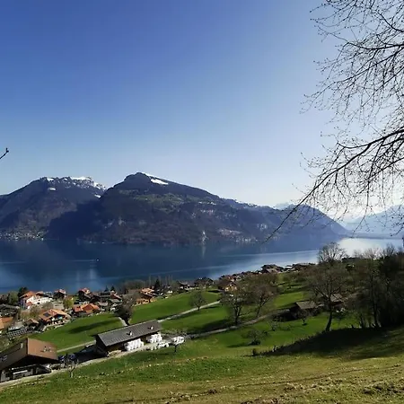 Traumblick Auf Den Thunersee Und Berge *
