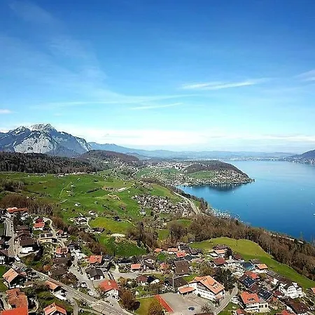 Traumblick Auf Den Thunersee Und Berge