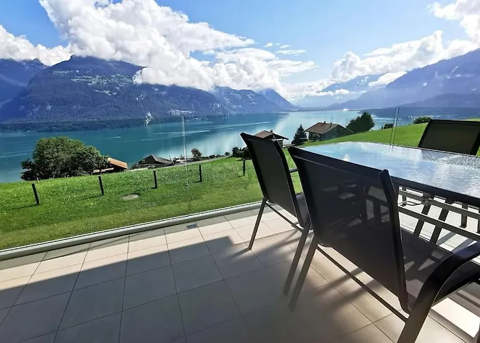 公寓 Traumblick Auf Den Thunersee Und Berge Krattigen